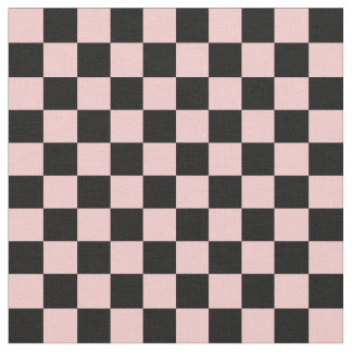 Tela Peach & Black Checkerboard