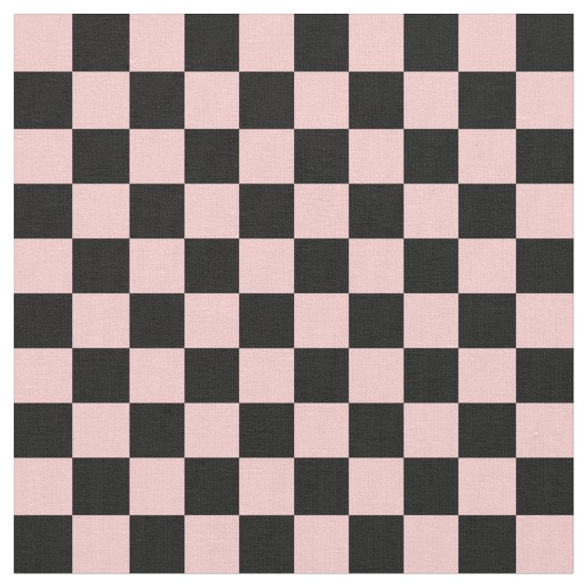 Tela Peach & Black Checkerboard (De cerca)