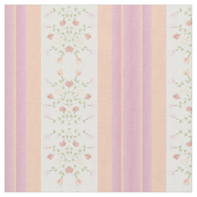 Tela Peach Pastel y Stripe Rosa (De cerca)