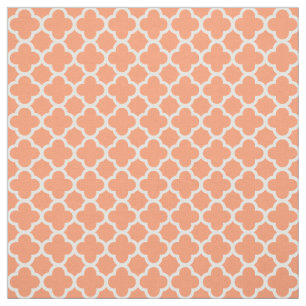 Tela Peach Verde azulado de coral de hoja de quatreil a