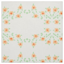 Peach With Rusty Naranja Floral