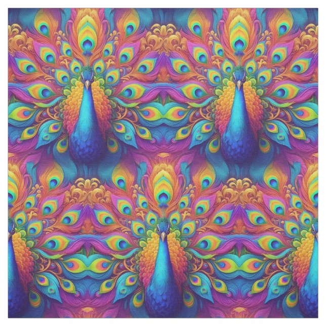 Tela Peacock arcoiris (Retal)