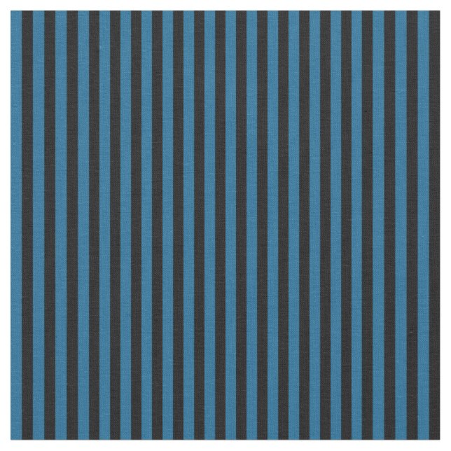 Tela peacock blue and black stripes (De cerca)