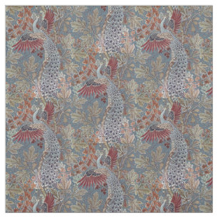 Tela Peacock y higo de estilo Art Nouveau vintage de Wa