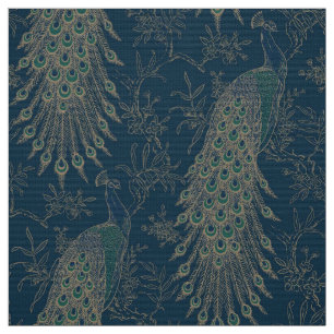Tela Peacocks de estilo Verde azulado oscuro y victoria