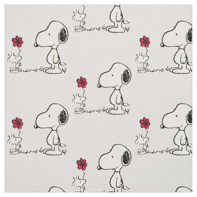 Tela Peanuts | Snoopy & Woodstock Red & Black (Retal)
