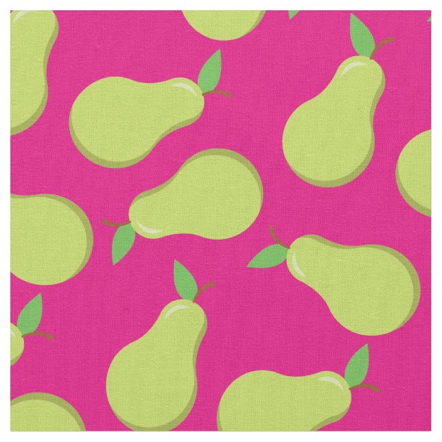 Tela Pears Cuit Fruit Kitchen Rosa (De cerca)