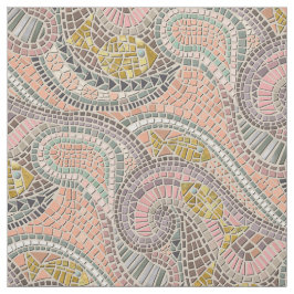 Tela peces mosaicos pastel