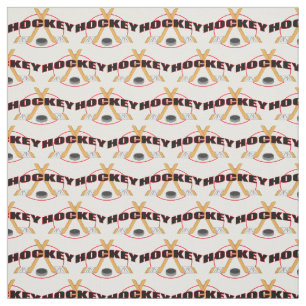 Tela Pegatinas de hockey con texto de hockey sobre pati