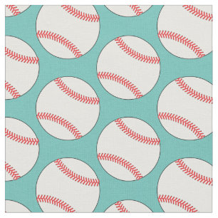 Tela Pelotas de Béisbol Deportes Verde Azul Claro