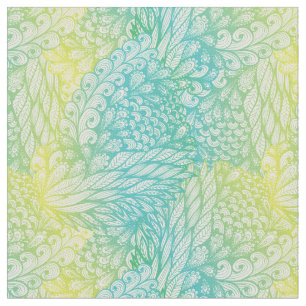 Tela Pendiente amarilla y azul del vintage floral