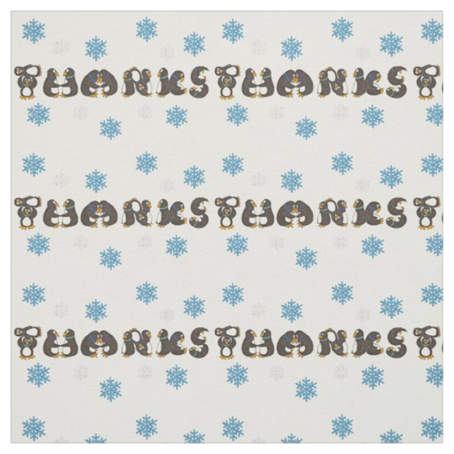 Tela Penguin Gracias A Snowflake Winter (Retal)