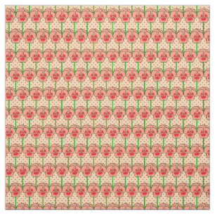 Tela Pensamientos coralinos - modelo retro del papel