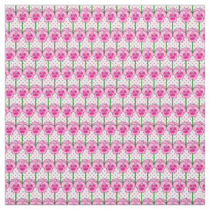 Tela Pensamientos rosas - patrón de papel pintado retro