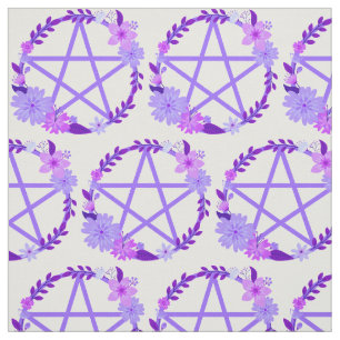 Tela Pentáculos Florales Púrpuras Tejido Cheeky Witch