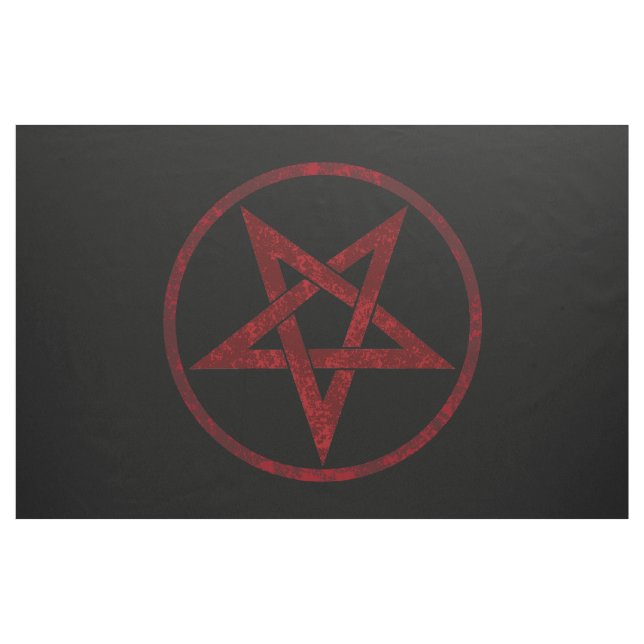Tela Pentagram del diablo Rojo (Yarda)