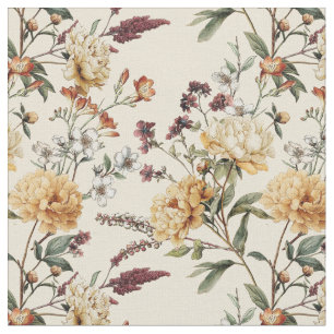 Tela Peonía victoriana tradicional Flor elegante románt