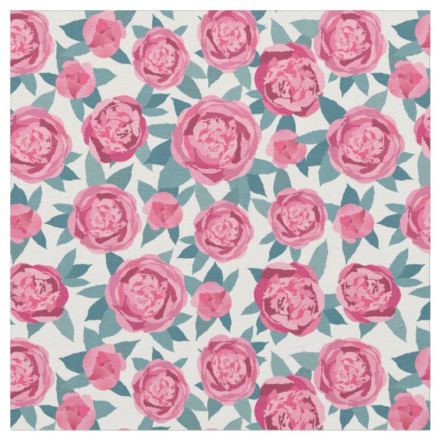 Tela Peonies rosados bonitos (De cerca)