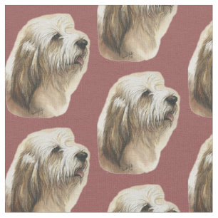 Tela Pequeña estructura de arte de perro de Basset Gri
