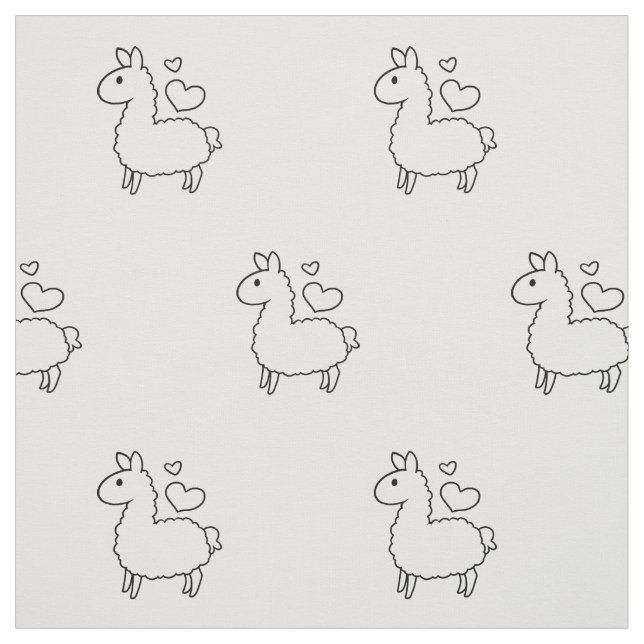 Tela Pequeña silueta de la llama (Retal)