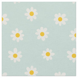 Tela Pequeñas Margaritas / suave teal 