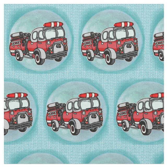 Tela Pequeño camión de bomberos de agua (De cerca)