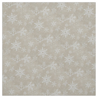 Tela Pequeño collage de los copos de nieve del navidad