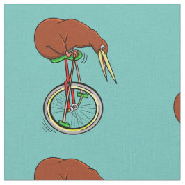 Tela Pequeño Kiwi Marrón En Un Unicciclo Rojo
