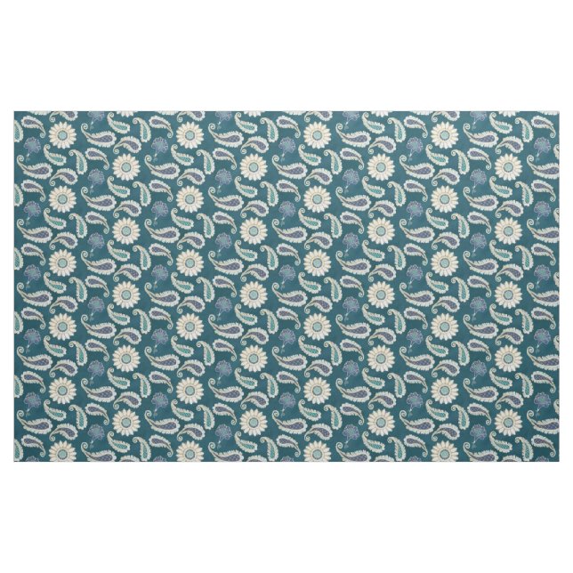 Tela Pequeño marroquí Paisley BOHO moderno floral del ("Cuarto gordo" (fat quarter))