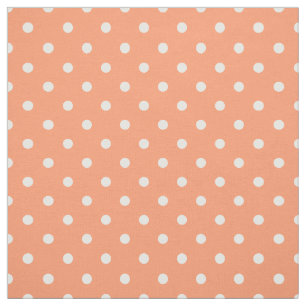 Tela Pequeño melocotón del coral del lunar