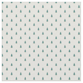 Tela Pequeños árboles pequeños de Navidad en blanco