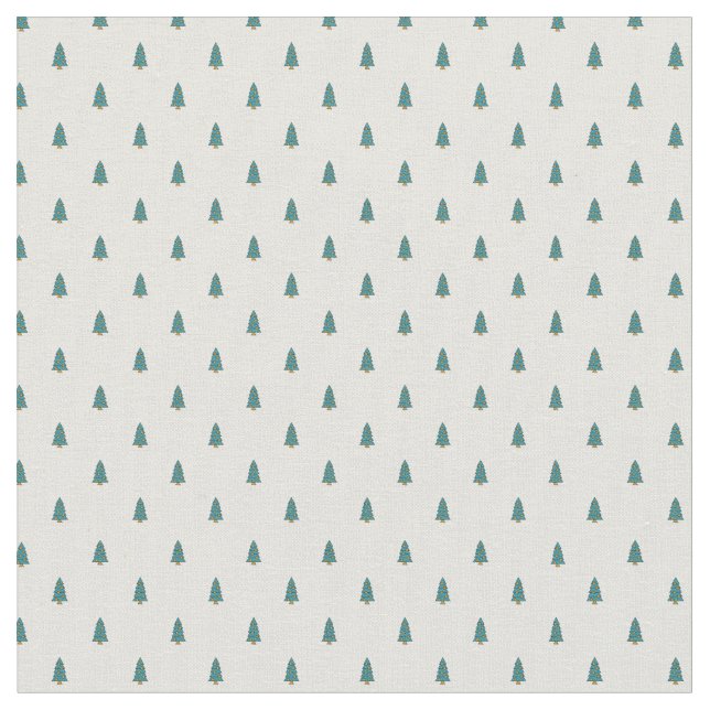 Tela Pequeños árboles pequeños de Navidad en blanco (De cerca)