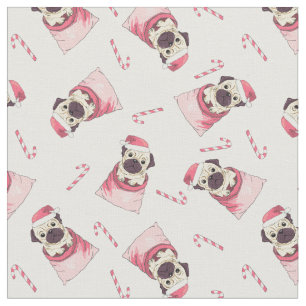 Tela Pequeños Navidades pugs
