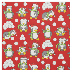 Tela Pequeños patrones de pingüinos