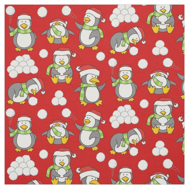 Tela Pequeños patrones de pingüinos (Retal)