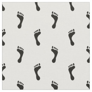 Tela Pequeños pies descalzos en blanco y negro