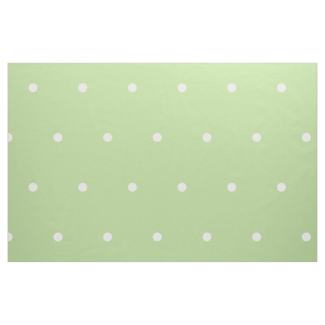 Tela Pequeños puntos de polka blanco en verde menta ("Cuarto gordo" (fat quarter))