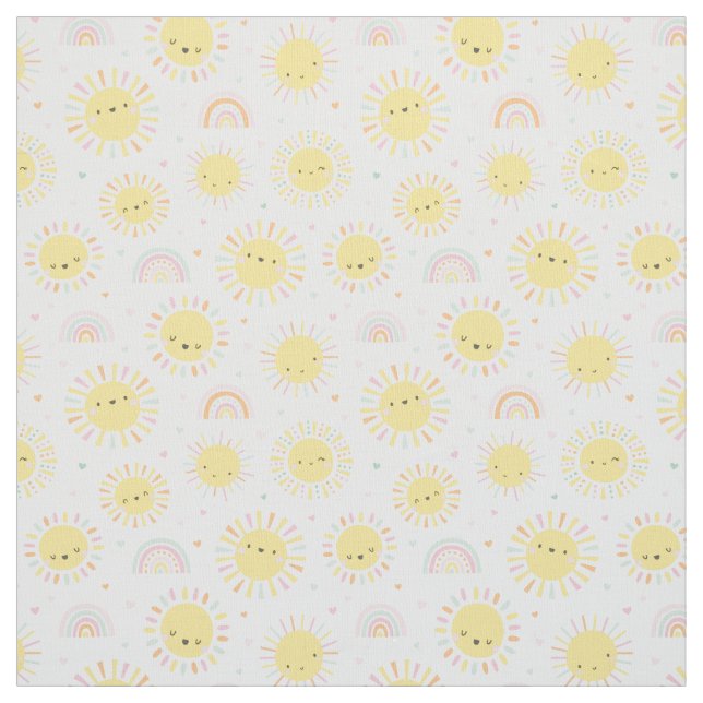 Tela Pequeños Sunshines y Arcoiris (Retal)
