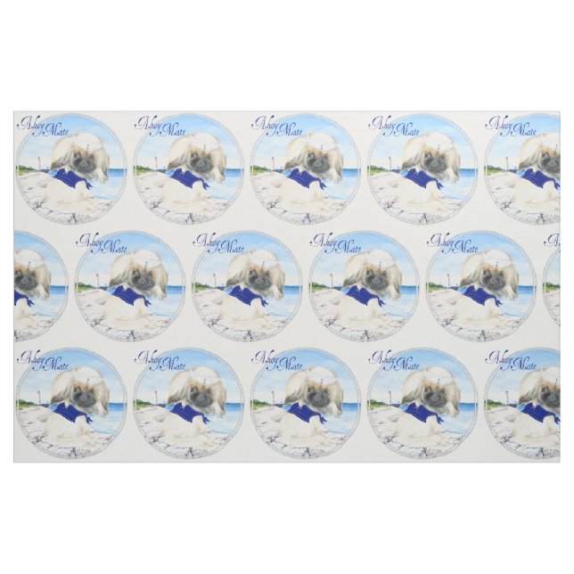 Tela Pequines marinero pequeño ("Cuarto gordo" (fat quarter))