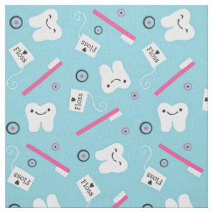 Tela Pérdida dental en azul