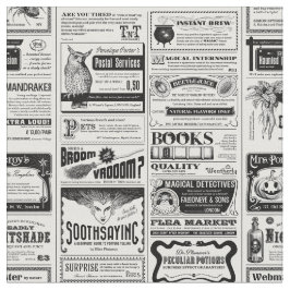 Tela periódico espeluznante de halloween blanco antiguo