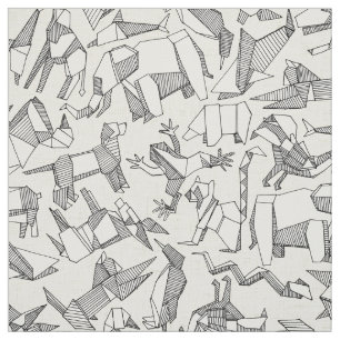 Tela perla ditsy animal del origami