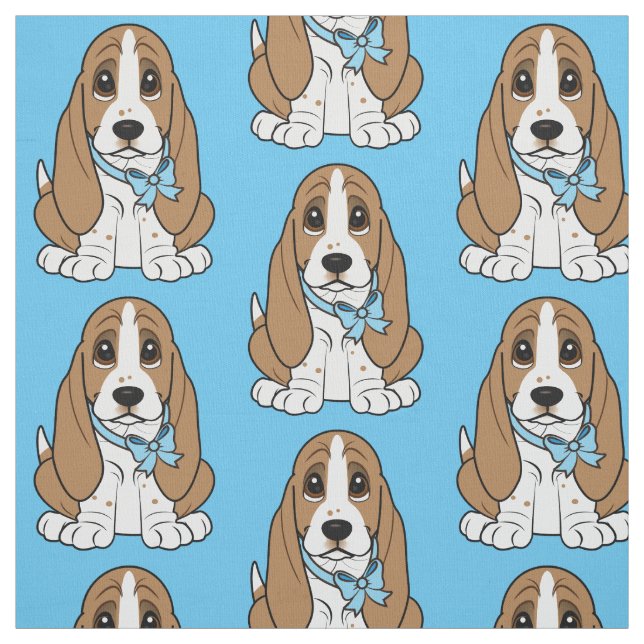 Tela Perrito de Basset Hound (Retal)