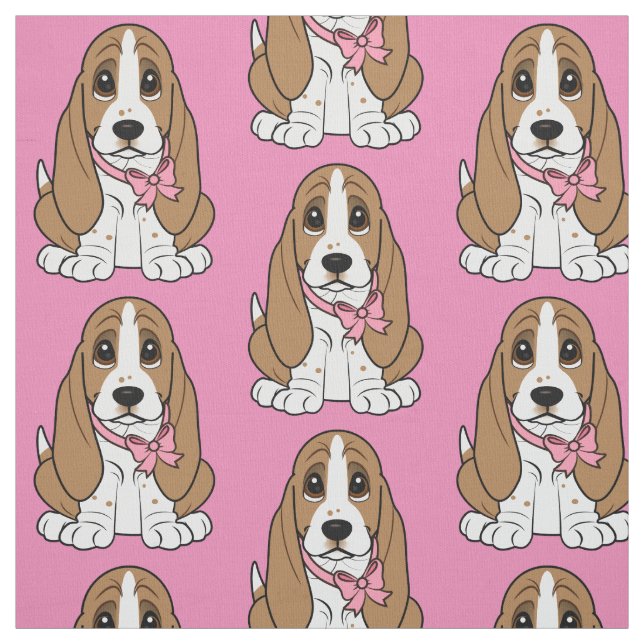 Tela Perrito de Basset Hound (Retal)
