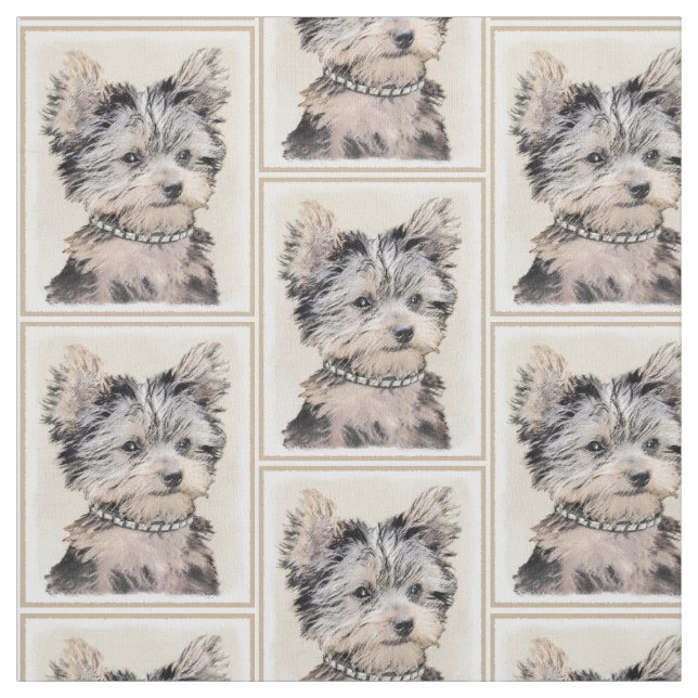 Tela Perrito de Yorkshire Terrier que pinta arte (Retal)