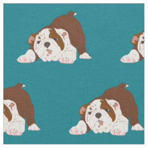 Tela Perrito juguetón del bulldog del perrito de la