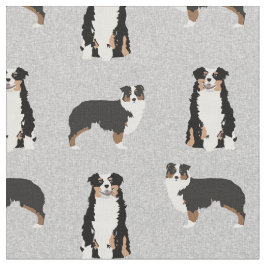 Tela Perro australiano tricolor gris