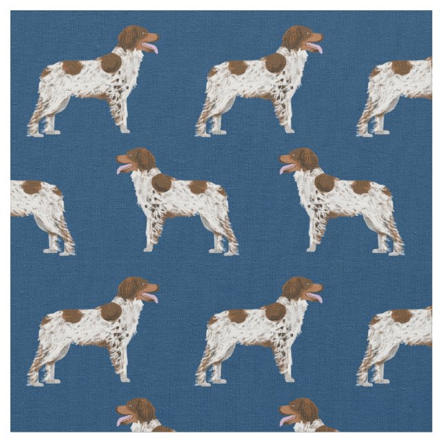 Tela perro azul marino brittany spaniel (De cerca)