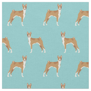 Tela Perro Basenji azul claro
