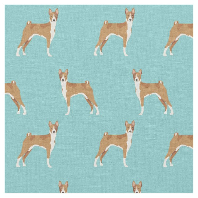 Tela Perro Basenji azul claro (De cerca)